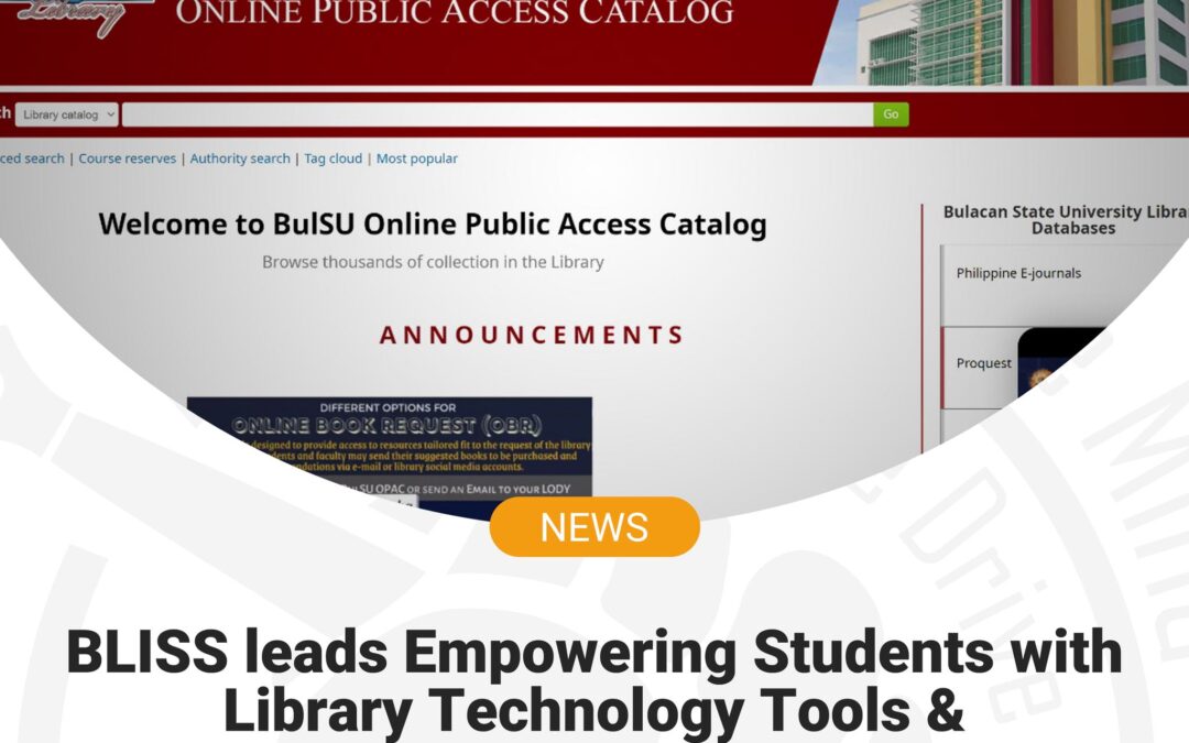 BLISS leads Empowering Students with Library Technology Tools & BIBLIOTHERAPY Workshop