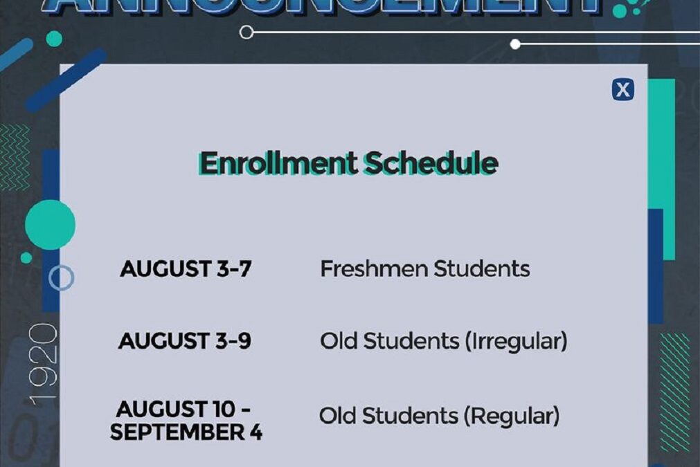 Online Enrollment Schedule