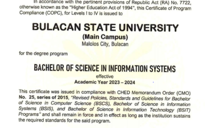 Bachelor of Science in Information Systems