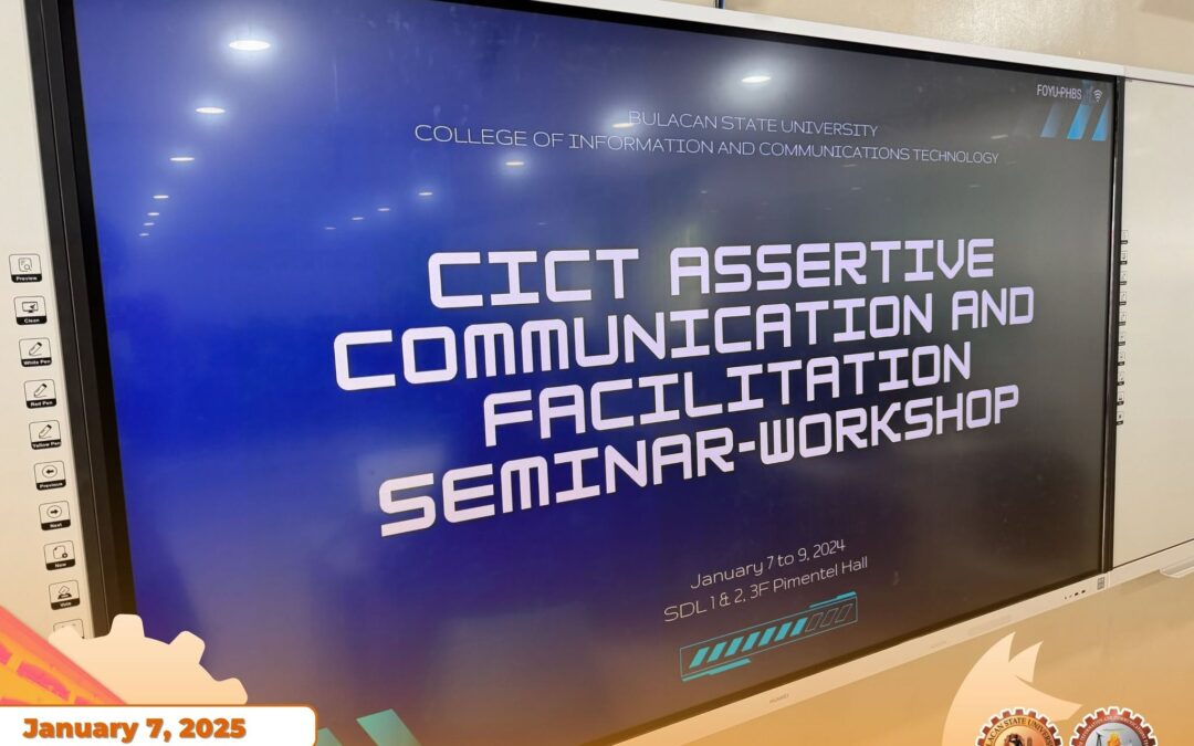 🌟 Day 1 of the CICT Assertive Communication and Facilitation Seminar-Workshop 🌟